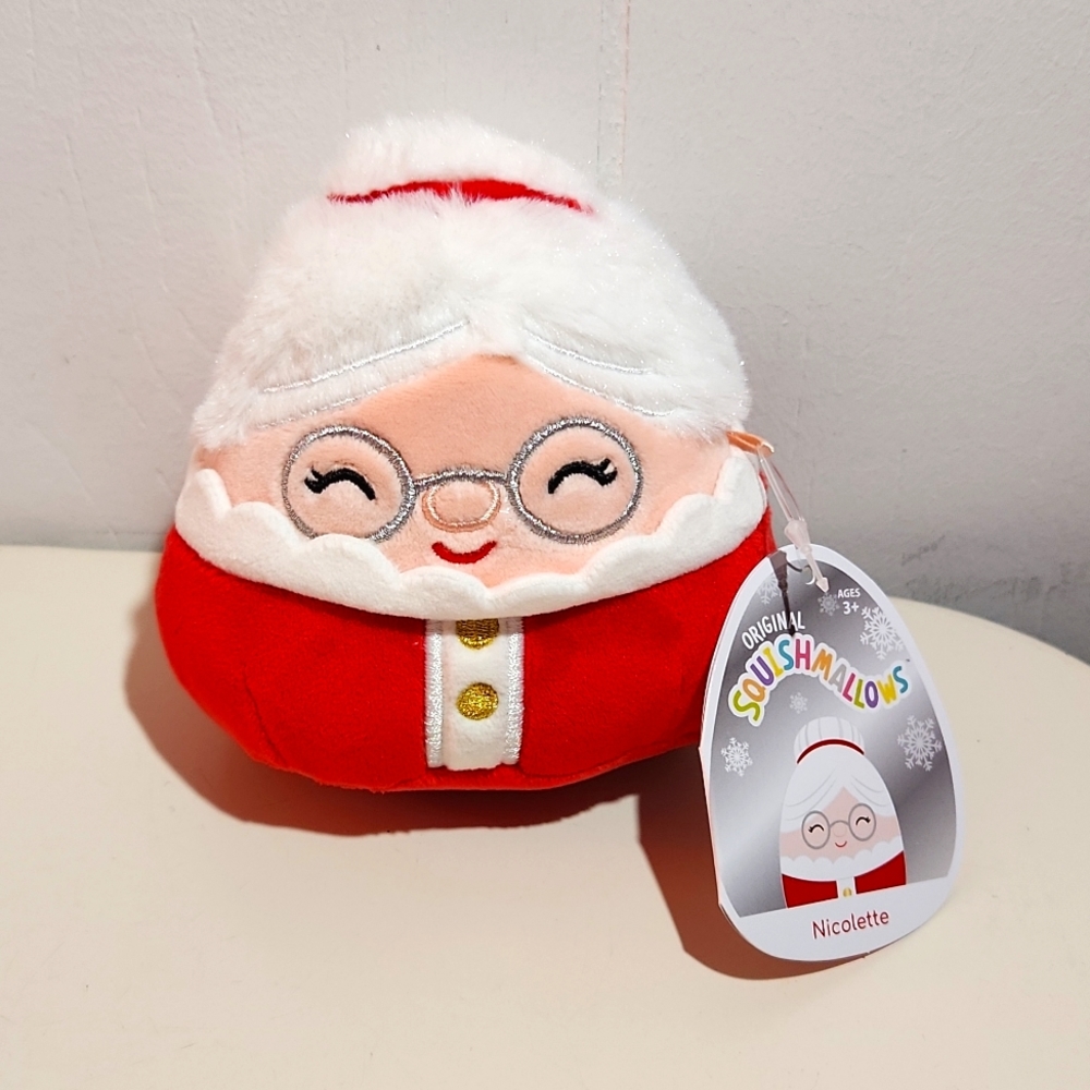 ❤️ NWT MRS. CLAUS NICOLETTE SQUISHMALLOWS CHRISTMAS HOLIDAY - 4.5" PLUSHIE - NEW